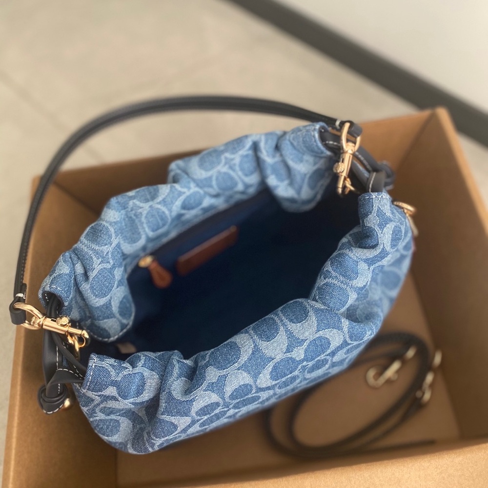 Coach Denim Cloud Bag Crossbody Handbag - Picture 4 of 9